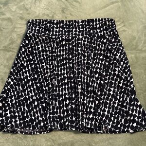 George Black and White A-Line Skirt